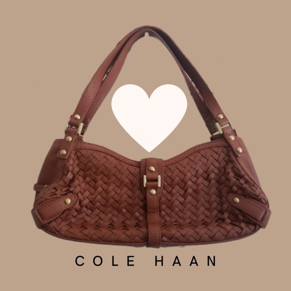 COLE HAAN Villageweave Woven Leather Shoulder Bag